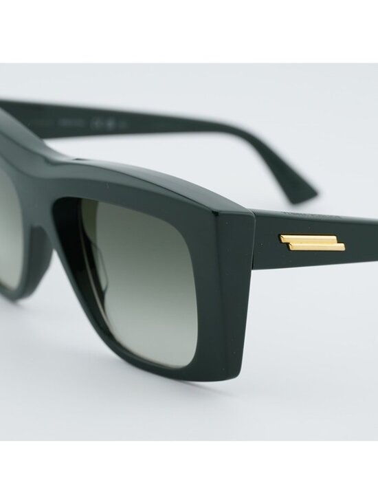 Bottega Veneta BV1270S 004 Women Sunglasses Green Geometric Frame, Green Lenses main image 7